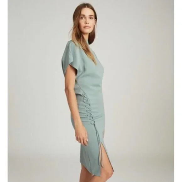 REISS green Theodora lace up fitted dress - armafbd.com REISS green Theodora lace up fitted dress - armafbd.com